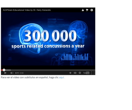 Instructional concussion video and education for registration